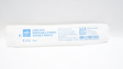 Medline SYR101010 Luer Lock Disposable Syringe without Ndle 1mL